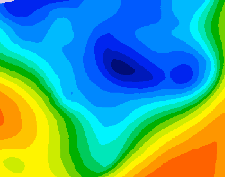 GDPS 500 millibar geopotential height 240 hour forecast chart for Canada based on 2024/12/02 1200Z data