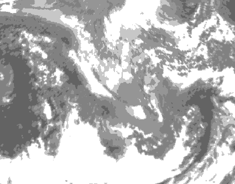 GDPS total cloud 084 hour forecast chart for Canada based on 2024/12/02 1200Z data