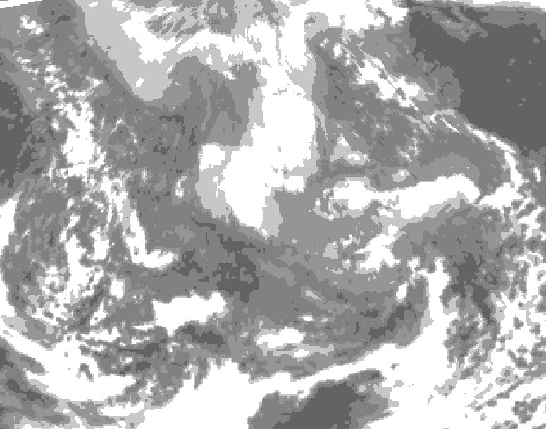 GDPS total cloud 144 hour forecast chart for Canada based on 2024/12/02 1200Z data