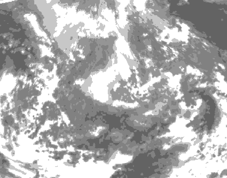 GDPS total cloud 156 hour forecast chart for Canada based on 2024/12/02 1200Z data