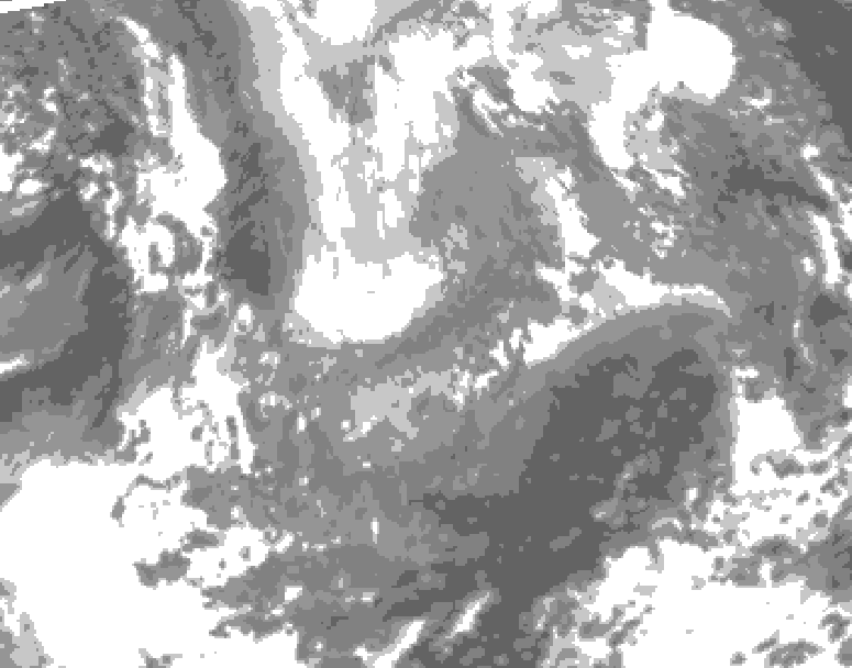 GDPS total cloud 192 hour forecast chart for Canada based on 2024/12/02 1200Z data