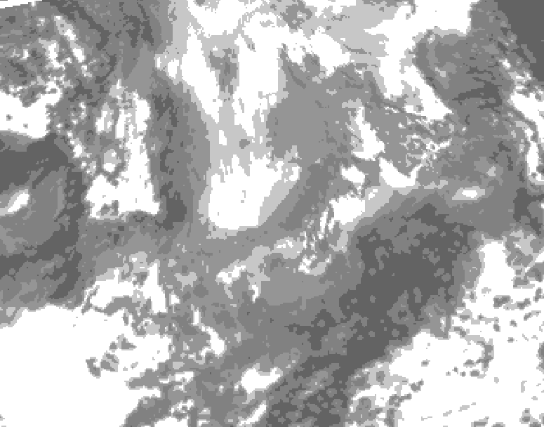 GDPS total cloud 198 hour forecast chart for Canada based on 2024/12/02 1200Z data