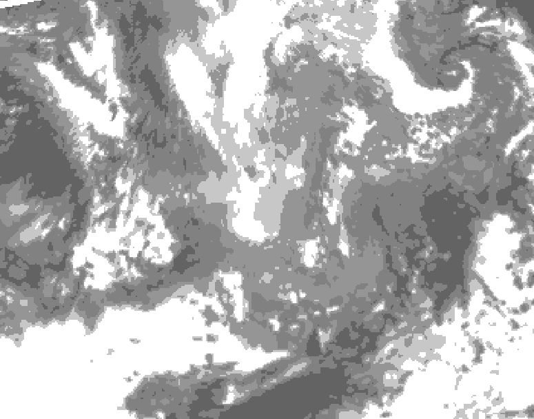 GDPS total cloud 210 hour forecast chart for Canada based on 2024/12/02 1200Z data