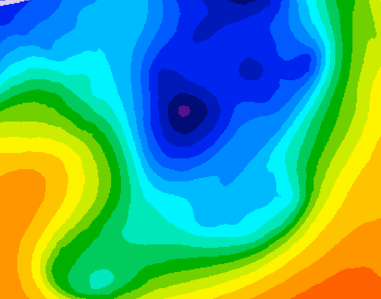 GDPS 500 millibar geopotential height 186 hour forecast chart for Canada based on 2024/12/03 0000Z data