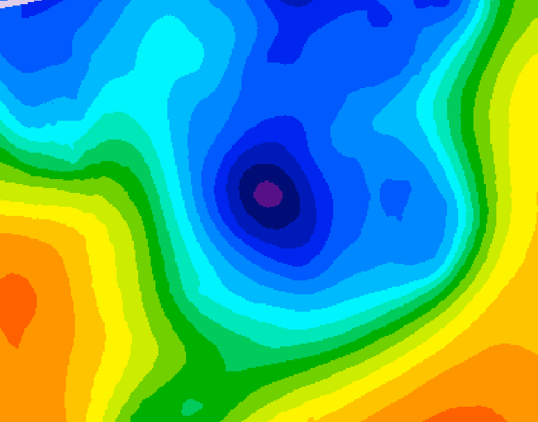 GDPS 500 millibar geopotential height 210 hour forecast chart for Canada based on 2024/12/03 0000Z data