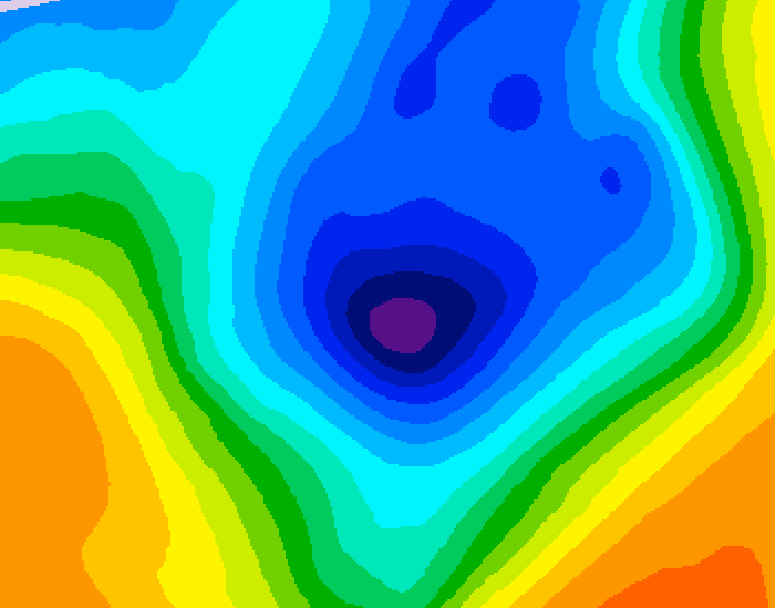 GDPS 500 millibar geopotential height 234 hour forecast chart for Canada based on 2024/12/03 0000Z data