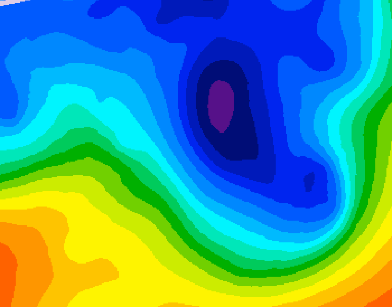 GDPS 500 millibar geopotential height 066 hour forecast chart for Canada based on 2024/12/03 1200Z data