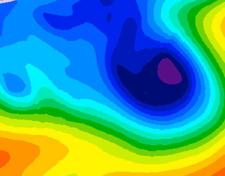 GDPS 500 millibar geopotential height 096 hour forecast chart for Canada based on 2024/12/03 1200Z data