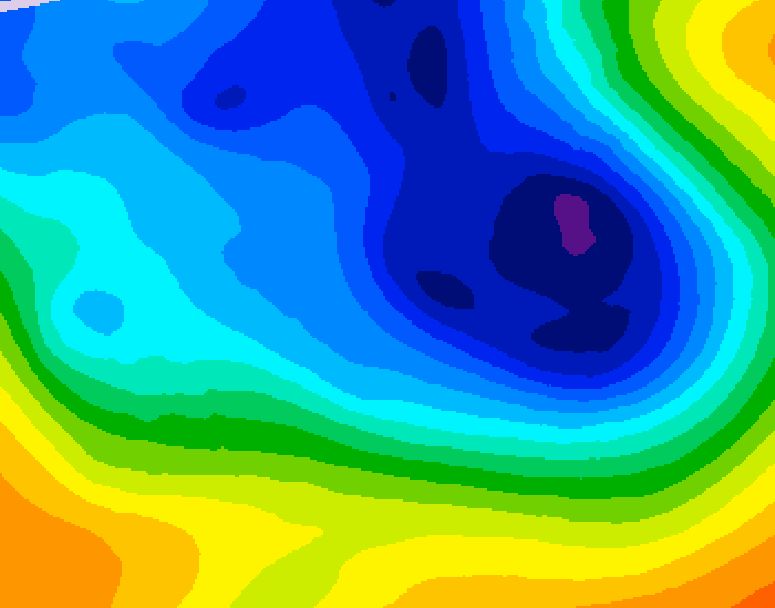 GDPS 500 millibar geopotential height 108 hour forecast chart for Canada based on 2024/12/03 1200Z data