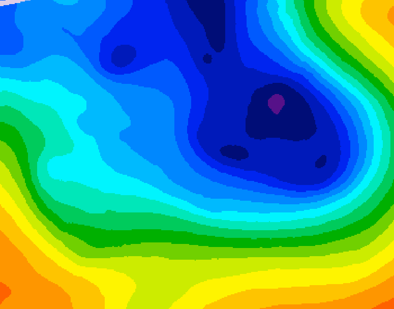 GDPS 500 millibar geopotential height 114 hour forecast chart for Canada based on 2024/12/03 1200Z data