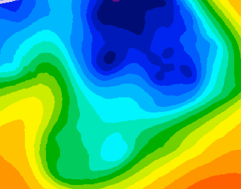 GDPS 500 millibar geopotential height 150 hour forecast chart for Canada based on 2024/12/03 1200Z data