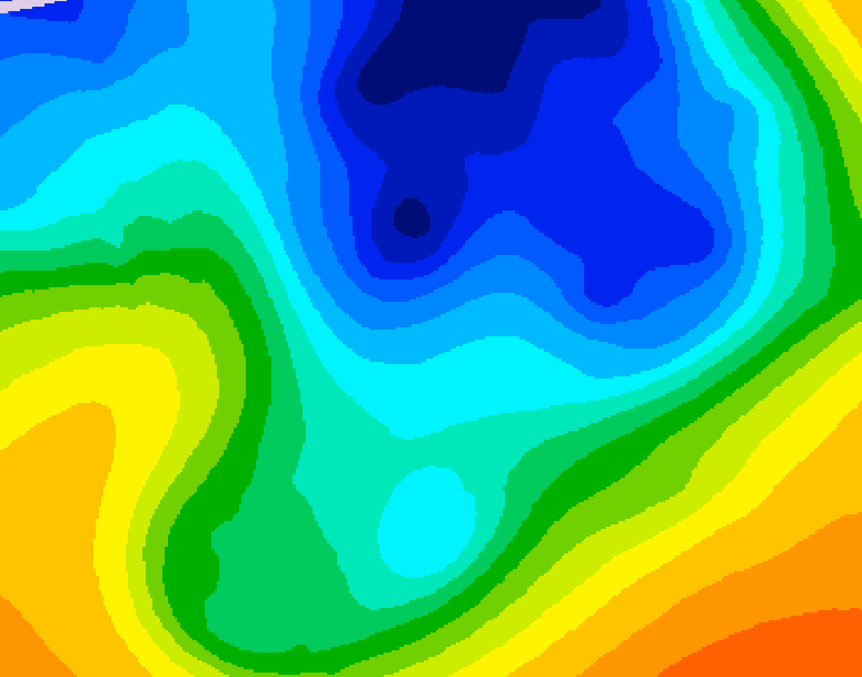 GDPS 500 millibar geopotential height 156 hour forecast chart for Canada based on 2024/12/03 1200Z data