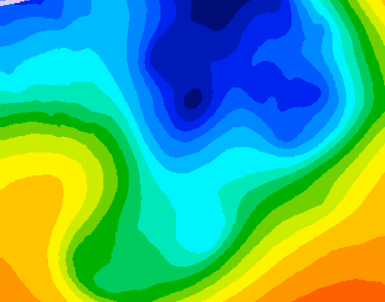 GDPS 500 millibar geopotential height 162 hour forecast chart for Canada based on 2024/12/03 1200Z data