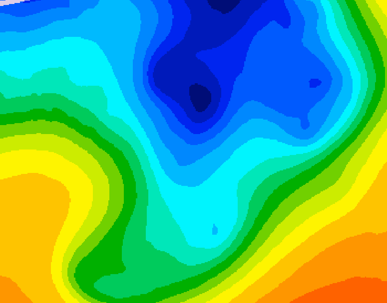 GDPS 500 millibar geopotential height 168 hour forecast chart for Canada based on 2024/12/03 1200Z data