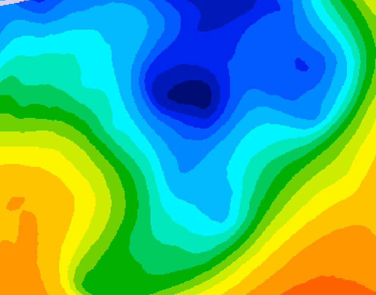 GDPS 500 millibar geopotential height 174 hour forecast chart for Canada based on 2024/12/03 1200Z data