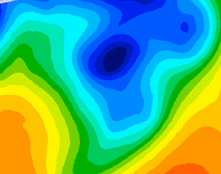 GDPS 500 millibar geopotential height 186 hour forecast chart for Canada based on 2024/12/03 1200Z data