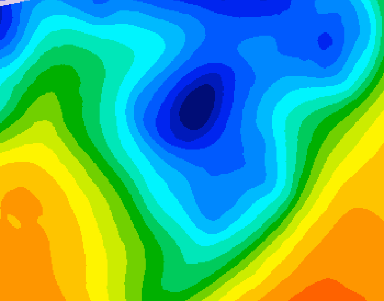 GDPS 500 millibar geopotential height 192 hour forecast chart for Canada based on 2024/12/03 1200Z data