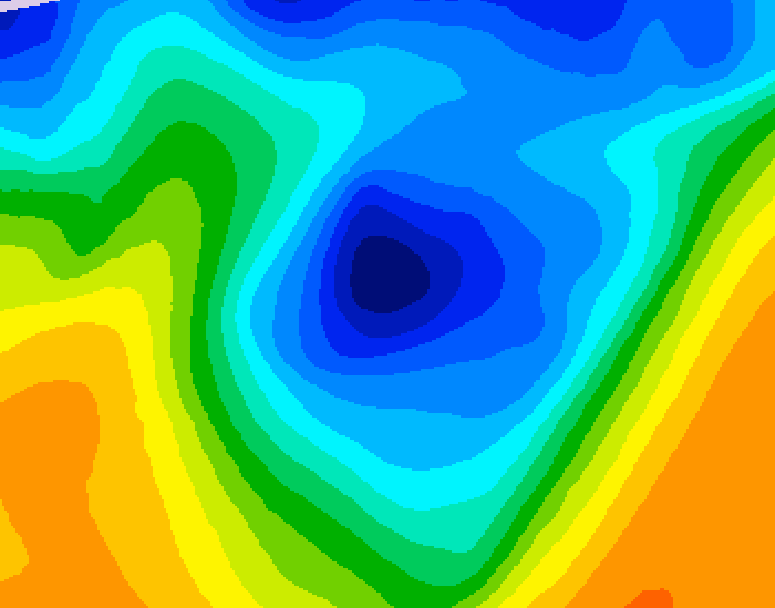 GDPS 500 millibar geopotential height 210 hour forecast chart for Canada based on 2024/12/03 1200Z data