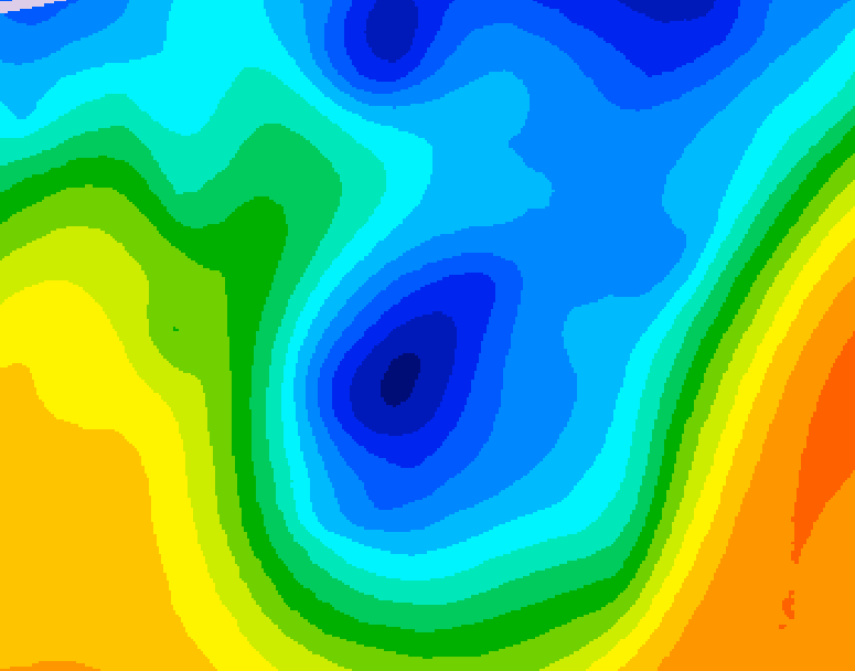 GDPS 500 millibar geopotential height 228 hour forecast chart for Canada based on 2024/12/03 1200Z data