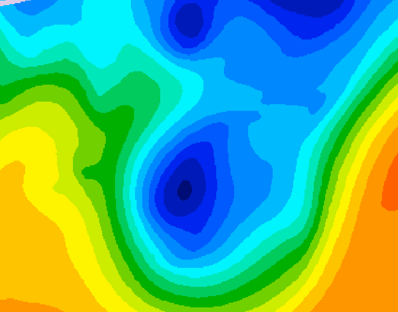 GDPS 500 millibar geopotential height 234 hour forecast chart for Canada based on 2024/12/03 1200Z data