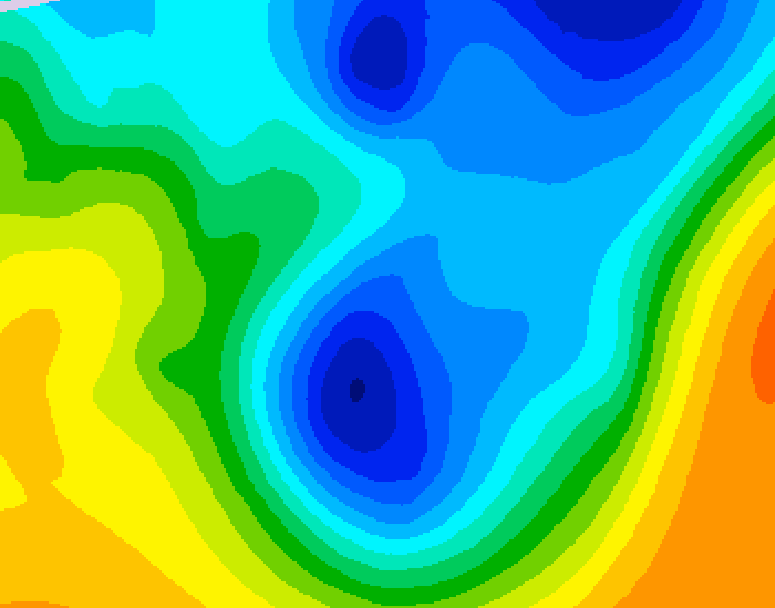 GDPS 500 millibar geopotential height 240 hour forecast chart for Canada based on 2024/12/03 1200Z data