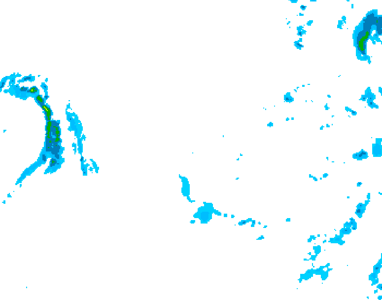 GDPS precipitation 012 hour forecast chart for Canada based on 2024/12/03 1200Z data