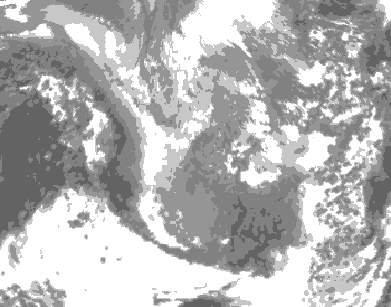 GDPS total cloud 030 hour forecast chart for Canada based on 2024/12/03 1200Z data