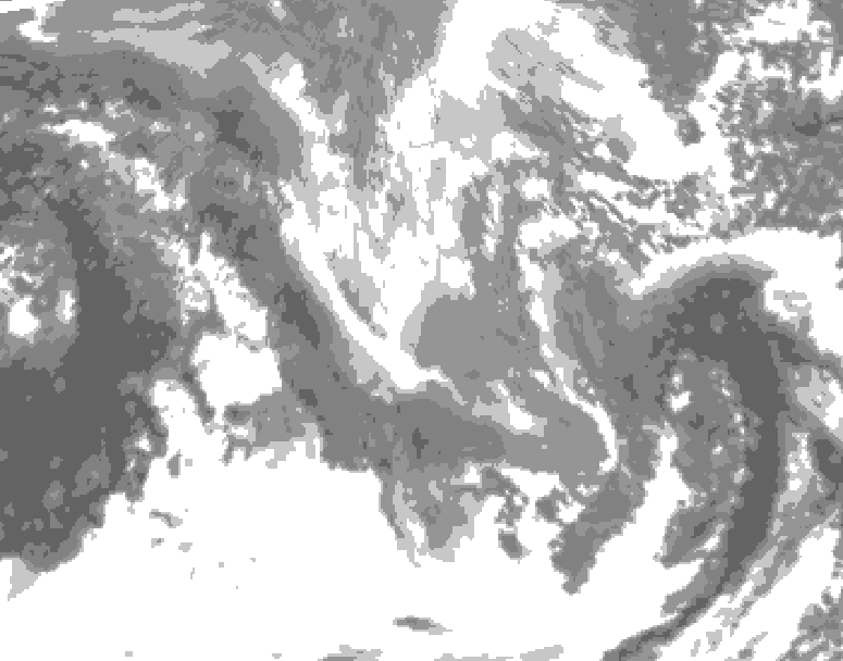 GDPS total cloud 066 hour forecast chart for Canada based on 2024/12/03 1200Z data