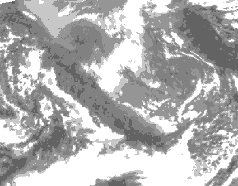 GDPS total cloud 108 hour forecast chart for Canada based on 2024/12/03 1200Z data