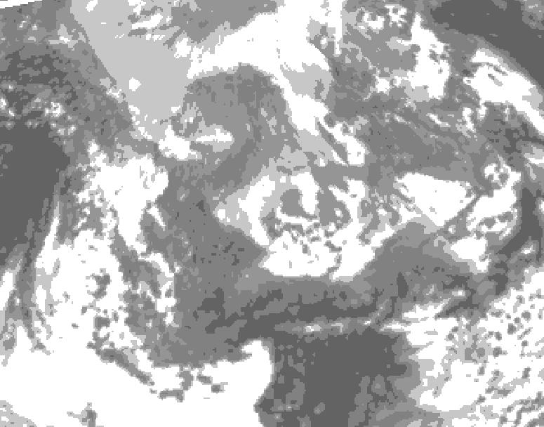 GDPS total cloud 138 hour forecast chart for Canada based on 2024/12/03 1200Z data