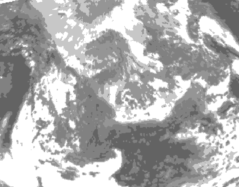 GDPS total cloud 144 hour forecast chart for Canada based on 2024/12/03 1200Z data