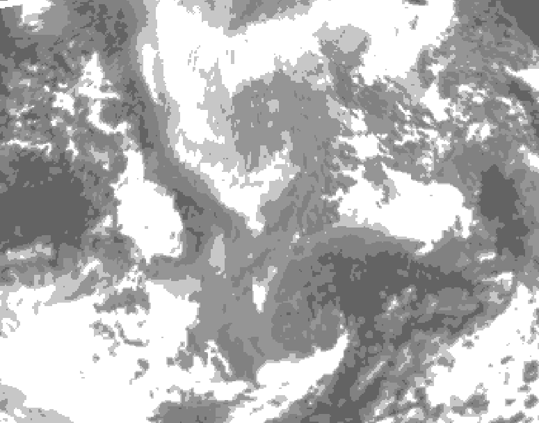 GDPS total cloud 174 hour forecast chart for Canada based on 2024/12/03 1200Z data