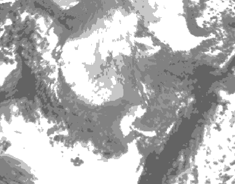 GDPS total cloud 204 hour forecast chart for Canada based on 2024/12/03 1200Z data