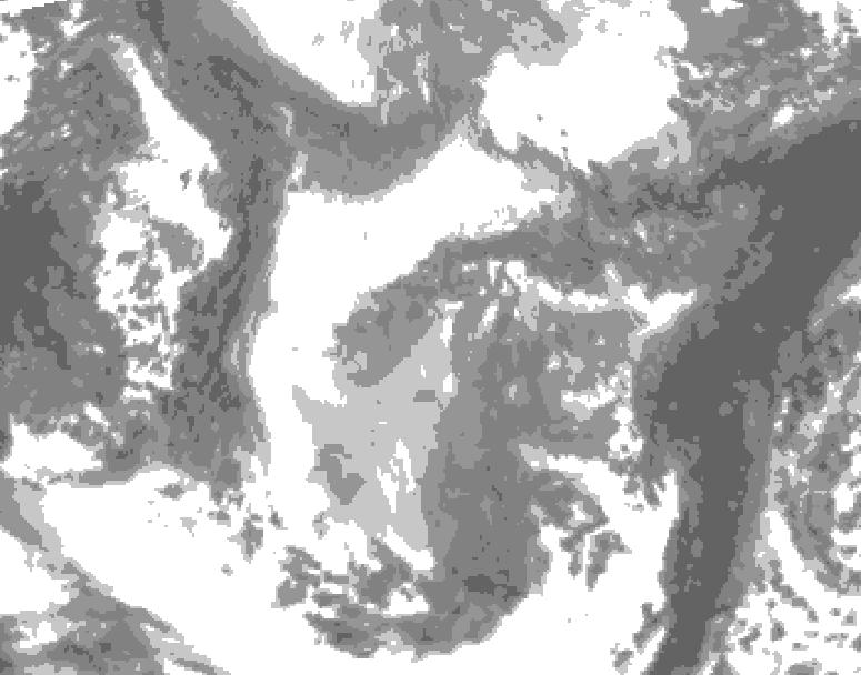 GDPS total cloud 234 hour forecast chart for Canada based on 2024/12/03 1200Z data