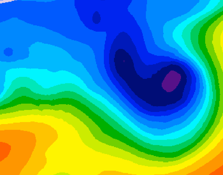 GDPS 500 millibar geopotential height 072 hour forecast chart for Canada based on 2024/12/04 0000Z data