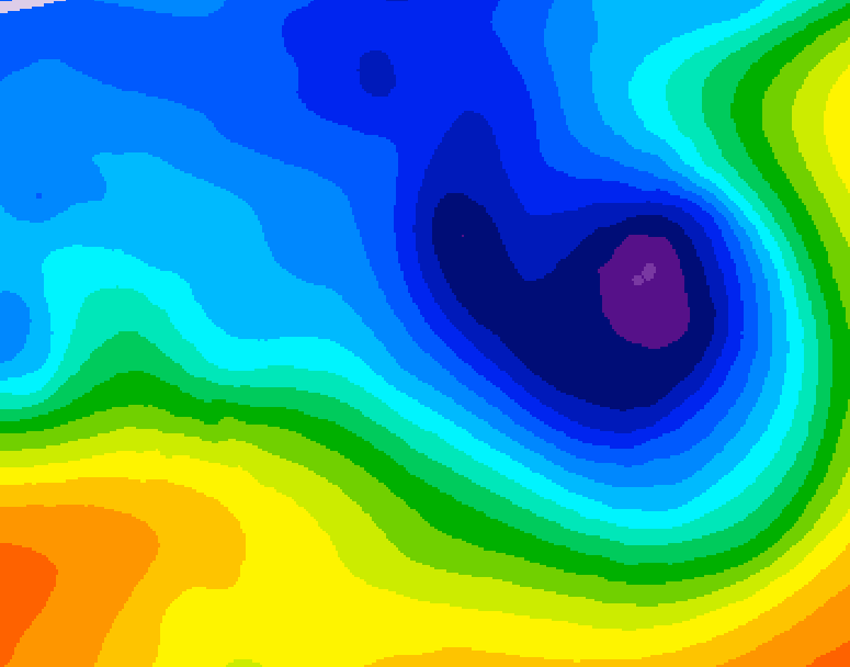 GDPS 500 millibar geopotential height 078 hour forecast chart for Canada based on 2024/12/04 0000Z data