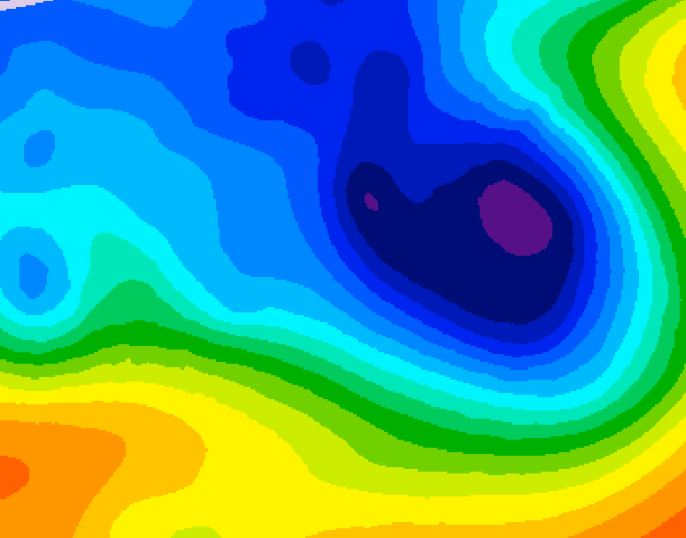 GDPS 500 millibar geopotential height 084 hour forecast chart for Canada based on 2024/12/04 0000Z data