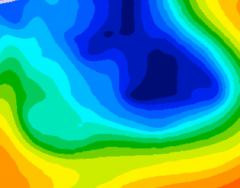 GDPS 500 millibar geopotential height 108 hour forecast chart for Canada based on 2024/12/04 0000Z data