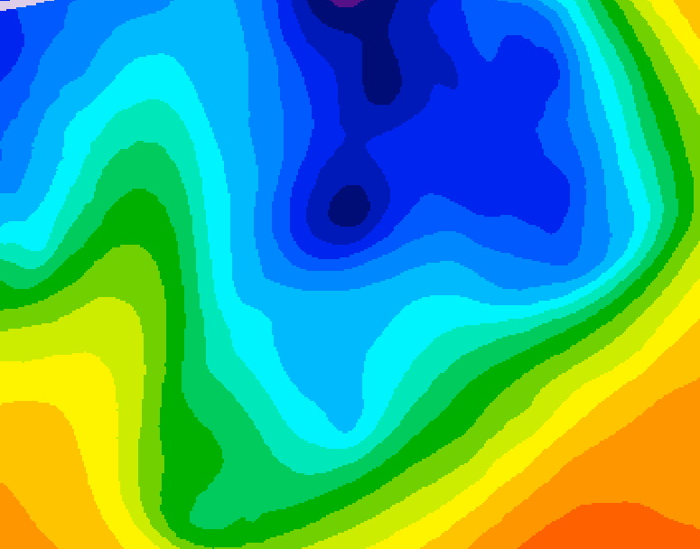 GDPS 500 millibar geopotential height 144 hour forecast chart for Canada based on 2024/12/04 0000Z data