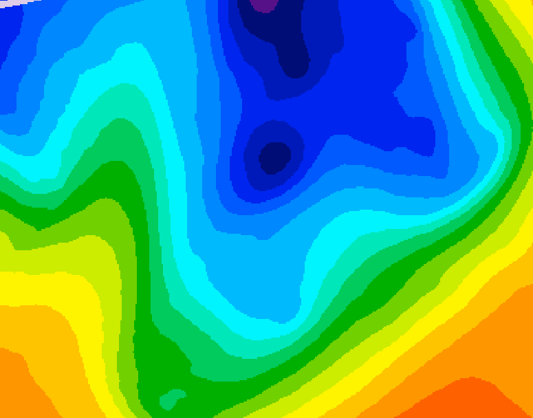 GDPS 500 millibar geopotential height 150 hour forecast chart for Canada based on 2024/12/04 0000Z data