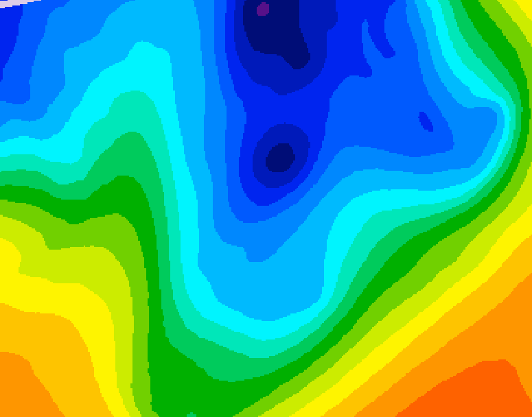 GDPS 500 millibar geopotential height 156 hour forecast chart for Canada based on 2024/12/04 0000Z data