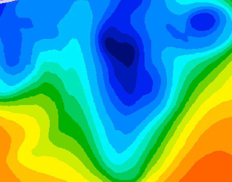 GDPS 500 millibar geopotential height 180 hour forecast chart for Canada based on 2024/12/04 0000Z data