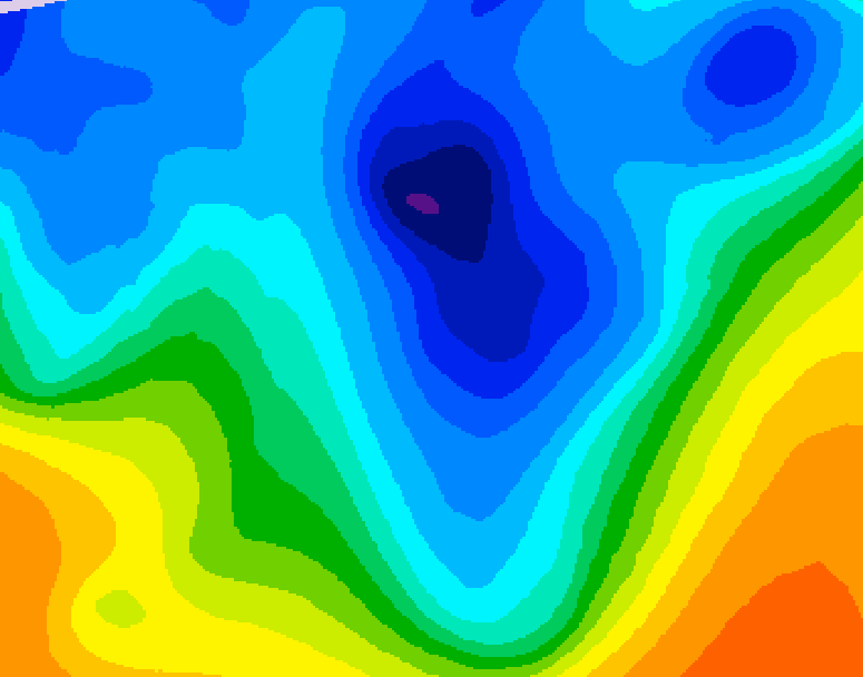 GDPS 500 millibar geopotential height 186 hour forecast chart for Canada based on 2024/12/04 0000Z data