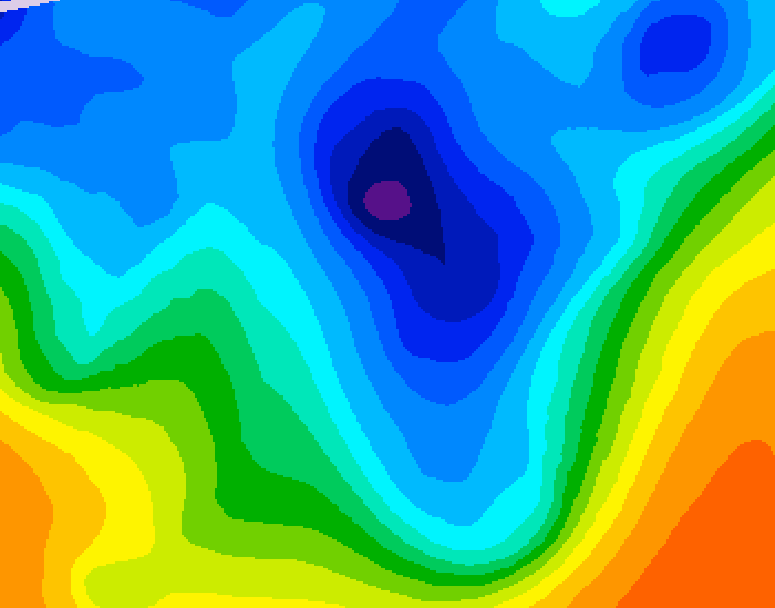 GDPS 500 millibar geopotential height 192 hour forecast chart for Canada based on 2024/12/04 0000Z data