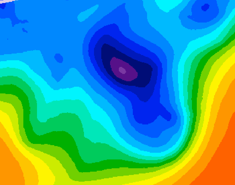 GDPS 500 millibar geopotential height 204 hour forecast chart for Canada based on 2024/12/04 0000Z data