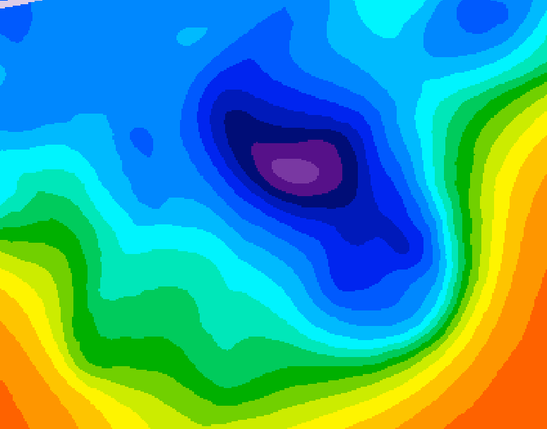 GDPS 500 millibar geopotential height 210 hour forecast chart for Canada based on 2024/12/04 0000Z data