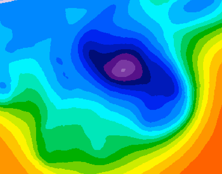 GDPS 500 millibar geopotential height 216 hour forecast chart for Canada based on 2024/12/04 0000Z data