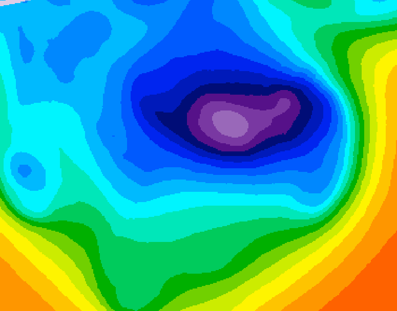 GDPS 500 millibar geopotential height 228 hour forecast chart for Canada based on 2024/12/04 0000Z data