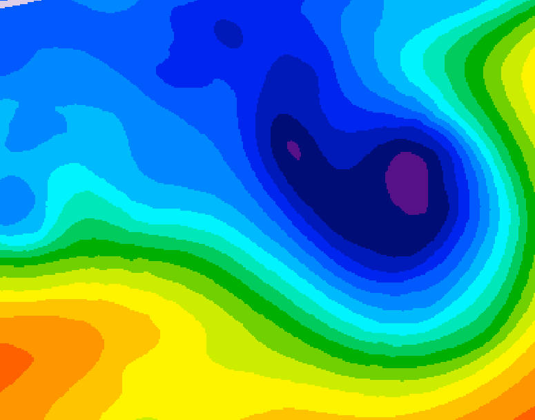 GDPS 500 millibar geopotential height 066 hour forecast chart for Canada based on 2024/12/04 1200Z data