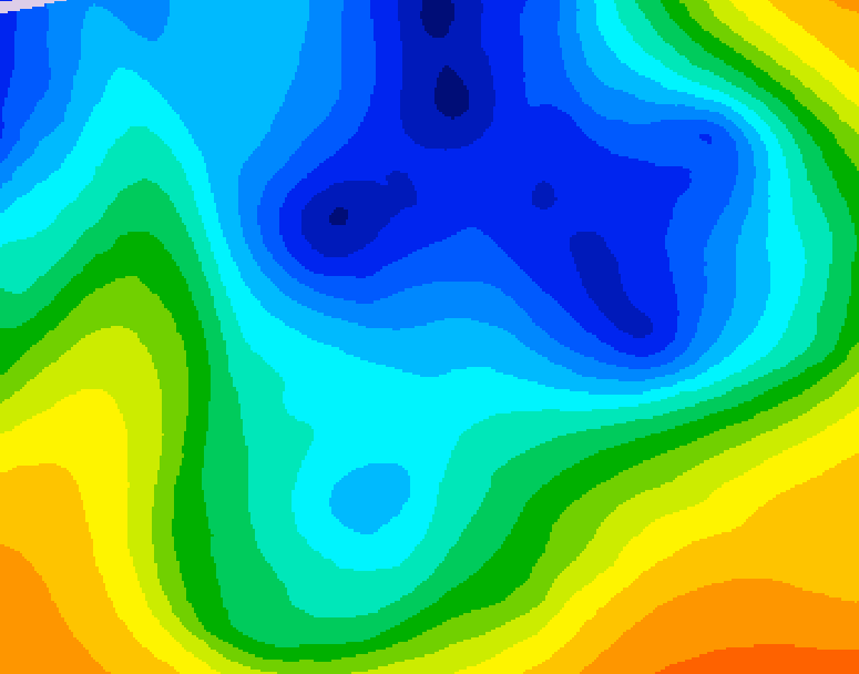 GDPS 500 millibar geopotential height 126 hour forecast chart for Canada based on 2024/12/04 1200Z data